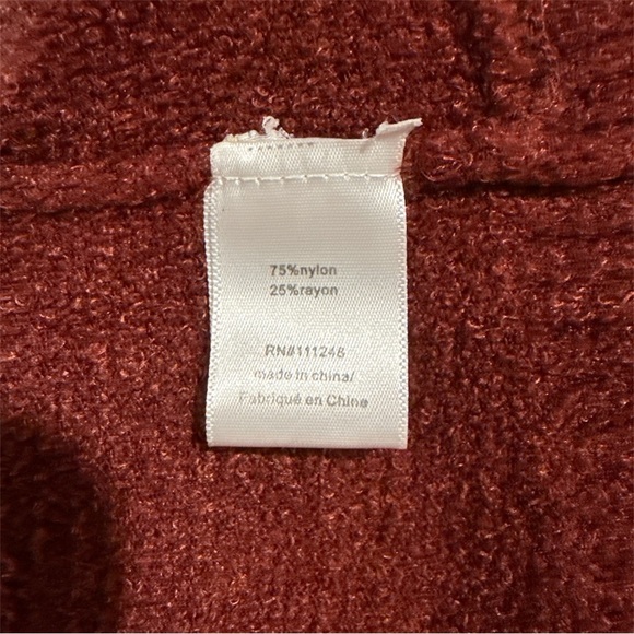 Barefoot Dreams CozyChic Lite Circle Lounge Cardigan Rosewood Rust Red Women’s M - Picture 10 of 11
